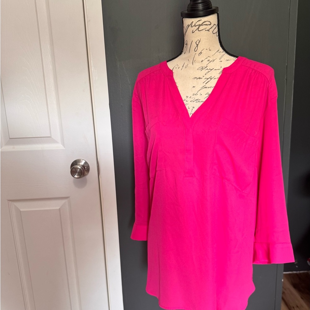 Torrid Pink Relaxed Tunic Blouse
